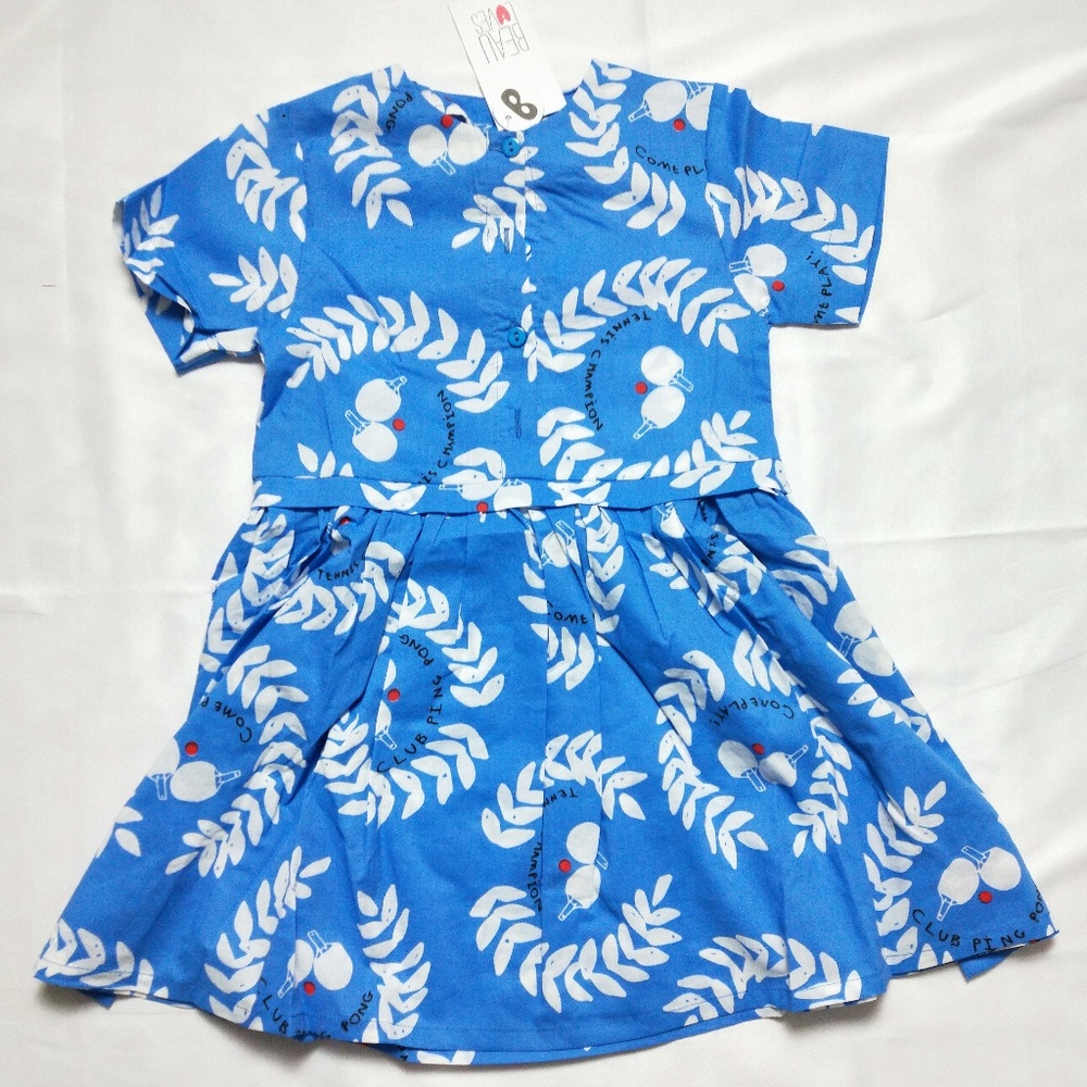 BEAU LOVES PINGPONG BULE JERSEY DRESS